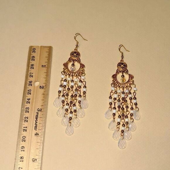 Crystal drop earrings N881 - Picture 4 of 4